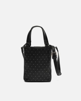 Bolso Bandolera mini para móvil con detalles metálicos por 9€.