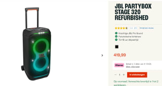 Refurbished JBL PartyBox Stage 320 voor €419,99 bij JBL