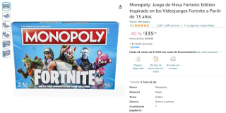 Monopoly: Juego de Mesa Fortnite Edition por $336 en Amazon