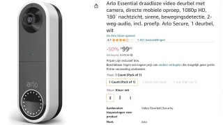 Arlo Essential Wire-Free Video deurbel voor €99 bij Amazon