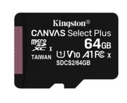 KINGSTON TECHNOLOGY CANVAS SELECT PLUS 64GB MICROSDXC CLASE 10 UHS-I por 5,99€