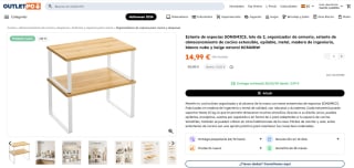 Juego de 2, Organizador de Armario, Estante para Especias, Songmics por 14,99€