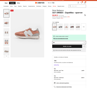 Zapatillas New Balance 327 unisex por solo 59,95€