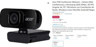 Webcam FullHD 1080p Acer ACR100 por 15.2€