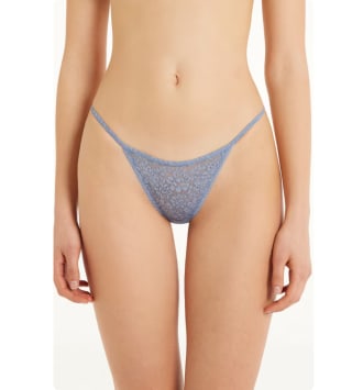Tanga con Tira Lateral de Encaje Reciclado por solo 3,50€ en Tezenis