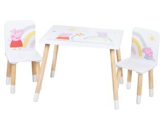 Peppa Pig kindertafel en stoelen voor €54,99 bij Lidl