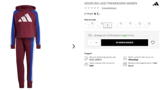 Adidas Dames Big Logo Trainingspak voor €7 bij Hockeydirect