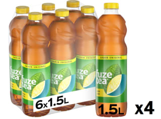 4 Packs de 6 Unidades de Refresco de té limón sabor original Fuze tea botella 1.5 l por 27.21€