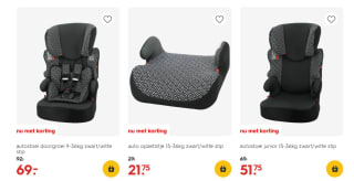 25% korting op autostoeltjes van de Hema