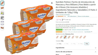 3 Packs 2 Unidades Tarrito de Introducción de Manzana y Pera Williams por 3,84€
