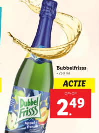 Bubbelfrisss Alcoholvrije Champagne 750 ml voor €2,49 bij de Lidl