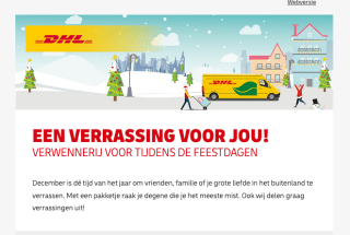 DHL 25% korting op standaard pakket buiten NL