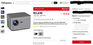 Proyector Magcubic 580ANSI Android 11 4K 1920*1080P Wifi6 Allwinner H713 32G Control de voz Proyector Magcubic 580ANSI Android 11 4K 1920*1080P Wifi6 Allwinner H713 32G Control de voz en gris o negro por 83,63€