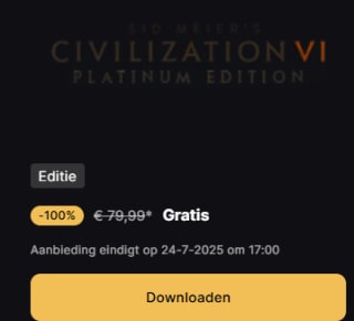 Sid Meier’s Civilization VI Platinum Edition gratis bij Epic Games