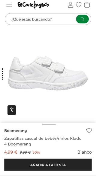 Boomerang Zapatillas bebé/niño por 4,99€.