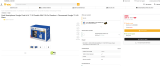 Pack Google Pixel 6a 5G 128GB + Google TV Chromecast por 339€