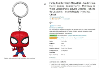 llavero Funko Pop Keychain: Marvel NC - Spider-Man - Marvel Comics por 6€ 6€