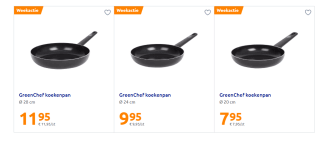 Diverse Greenchef koekenpannen vanaf €7,95 bij de Action