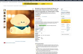 Luz Nocturna Infantil de Silicona USB Birnetek por 5,99€