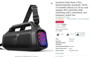 Anker Soundcore Boom 2 Plus speaker voor €159,99 via Amazon Prime