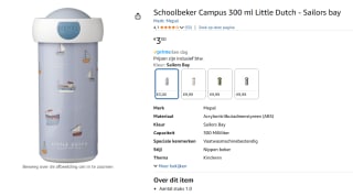 Mepal Little Dutch Schoolbeker Campus Sailors Bay 300ml voor €3 bij Amazon