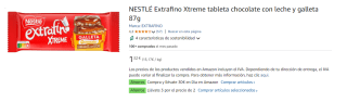 6 Tabletas de NESTLE EXTRAFINO Xtreme chocolate con leche extrafino relleno de galleta y caramelo tableta 87 g por 4.88€