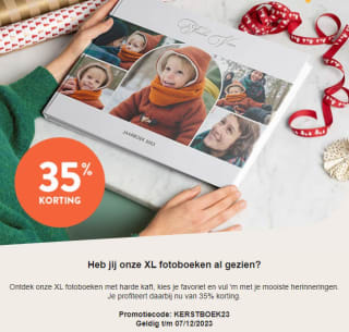 Tot 35% korting op L & XL fotoboeken bij Albelli
