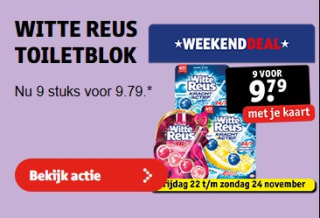 Witte Reus toiletblokken 9 voor €9,79 bij Kruidvat