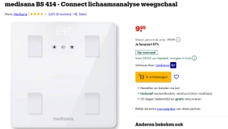 Medisana BS 414 Connect Lichaamsanalyse Weegschaal voor €9,95 bij Bol
