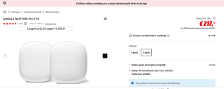 Google Nest Wifi Pro 2-pack voor €217 bij de MediaMarkt