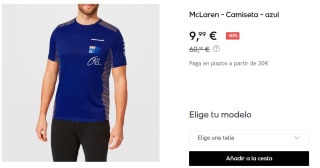 Camiseta para Hombre de Daniel Ricciardo del equipo McLaren F1 por 9.99€