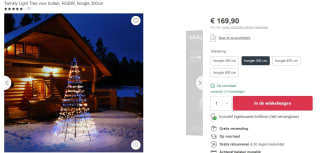 TWINKLY Lichtboom 3M - 450LED RGBW voor €169,90 bij Lampen24