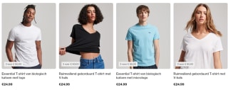 3 bio katoenen shirts voor €60 bij Superdry