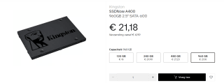 Kingston A400 2,5" 960GB voor €21,18 bij Dustin Home