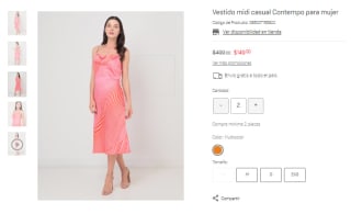 Vestido Midi Casual Contempo por $149 en Suburbia