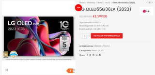 LG OLED evo G3 55" TV voor €1199 bij Hofma