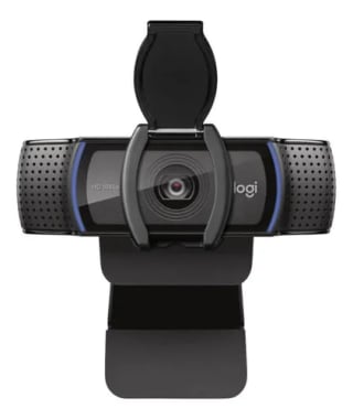 Câmera web da Logitech, modelo Full HD na cor preta - R$ 379,90