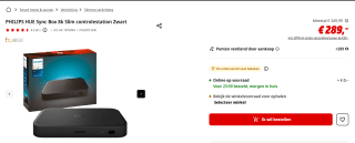 Philips Hue Play HDMI sync box 8k - zwart voor €289 bij de MediaMarkt