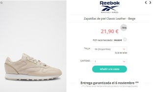 Zapatillas Reebok desde solo 8,50€ ofertas muy buenas
