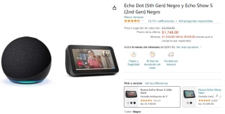 Echo Dot 5ta Gen + Echo Show 5 2da Gen por $1,748 en Amazon