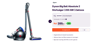 Dyson Big Ball Absolute 2 stofzuiger voor €289 bij Ibood