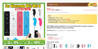 DATA FROG-mando inalámbrico 2 en 1 para Nintendo por 11,78€