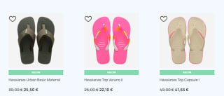 15% korting op alles + gratis verzending bij Havaianas