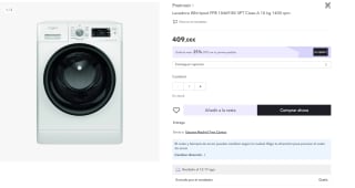 Lavadora marca Whirlpool FFB 10469 BV SPT Clase A 10 kg 1400 rpm por 394€