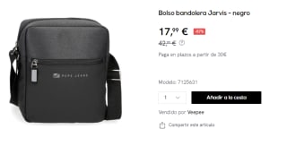 Bolso bandolera Pepe Jeans Jarvis por 17.99€