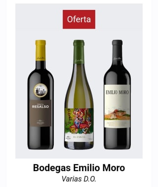 Oferta Carrefour Bodega con Vinos Emilio Moro.