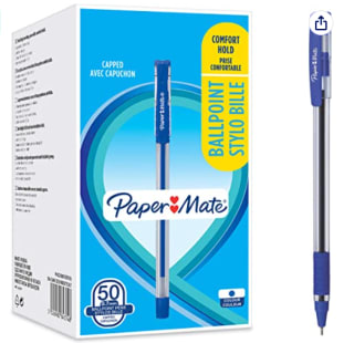 50 blauwe Papermate balpennen voor €8,18 bij Amazon.fr