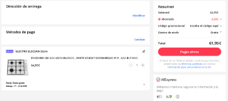 Placa De Gas 60cm Blanco , White Knight Dawkhbig60-w-p , Gas Butano por 61,95€