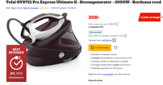 Tefal Pro Express Ultimate II GV9721 Stoomgenerator voor €208 bij Bol