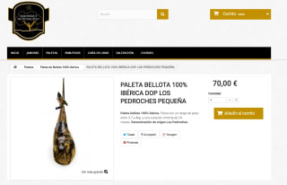 Paleta 100% ibérica de bellota brida negra de los pedroches Cordoba por 70€